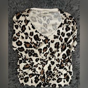 Forever 21+ leopard cardigan